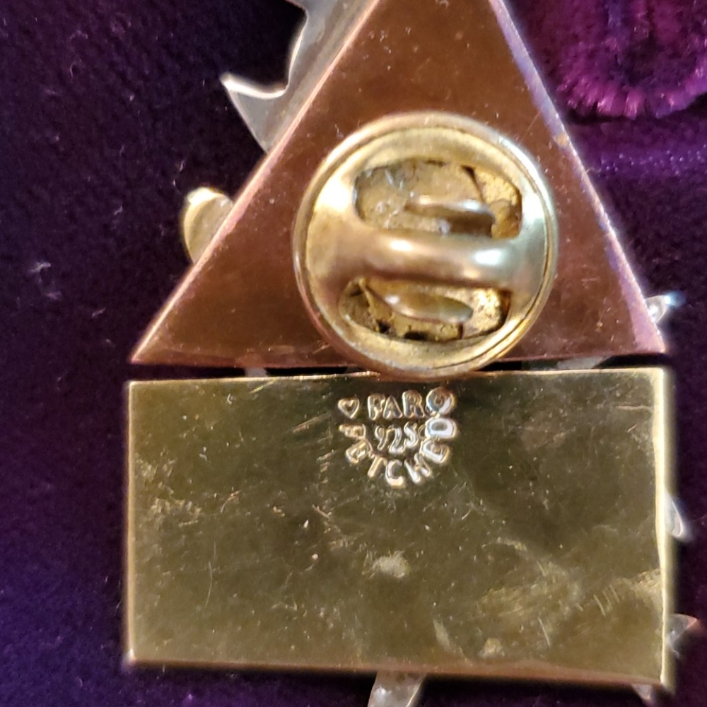 Gorgeous Far Fetched Pin Brooch Sterling Silver Brass Copper Mixed - Picture 5 of 8
